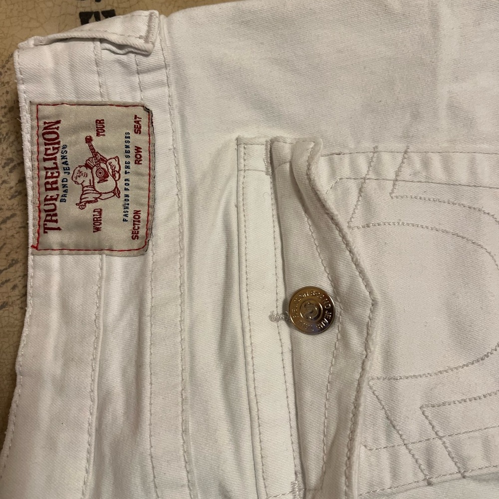 True Religion Women's Classic White Jeans